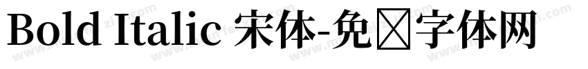 Bold Italic 宋体字体转换